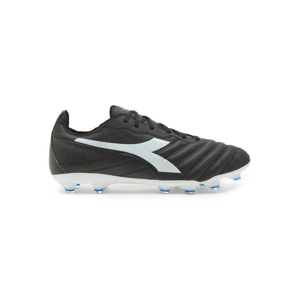 NEW DIADORA men's brasil elite lt lp12 shoes in black/white/royal blue